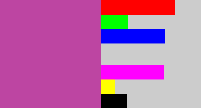 Hex color #bd45a2 - ugly purple