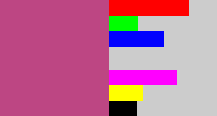 Hex color #bd4683 - dark pink