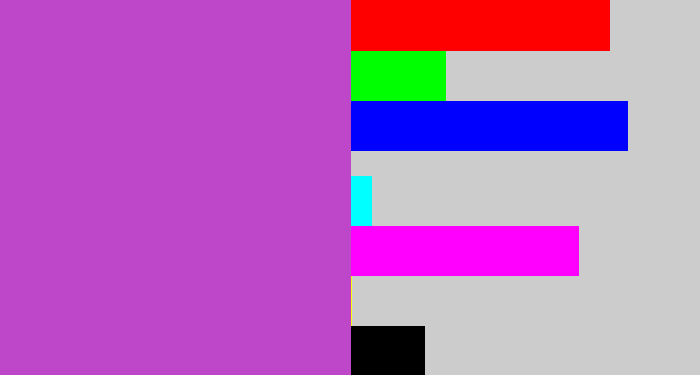 Hex color #bd46c9 - pinky purple