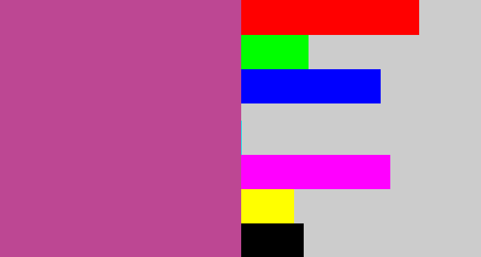 Hex color #bd4793 - ugly purple