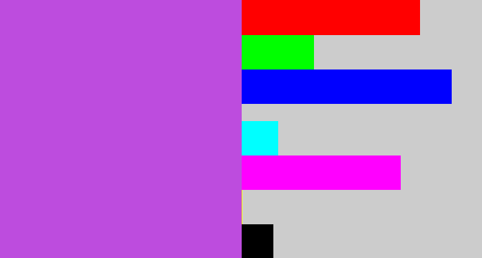 Hex color #bd4cde - lightish purple