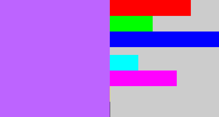 Hex color #bd64ff - bright lavender