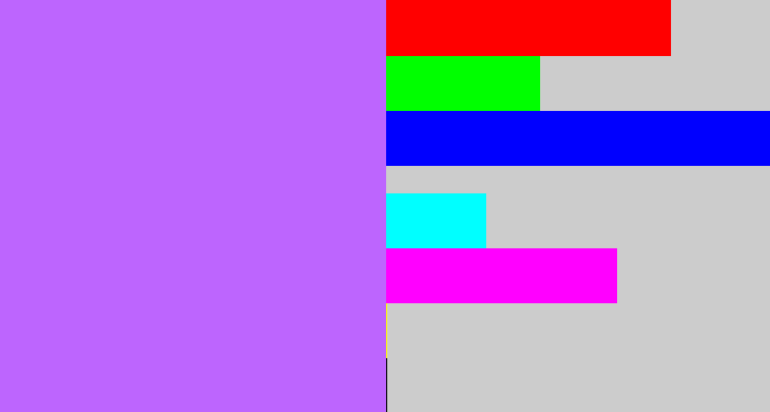 Hex color #bd65fe - bright lavender