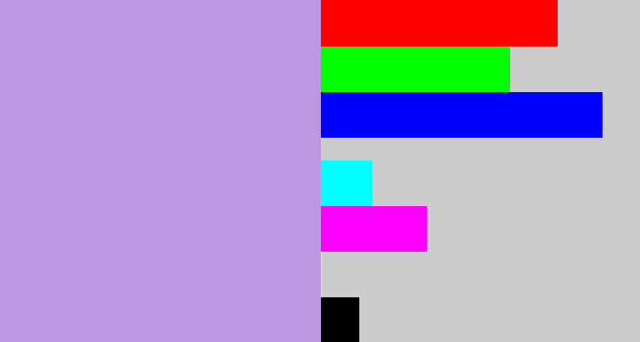 Hex color #bd97e1 - pale purple
