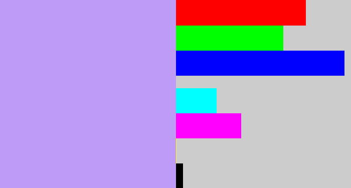 Hex color #bd9bf6 - lavender