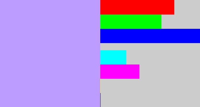 Hex color #bd9cff - pastel purple