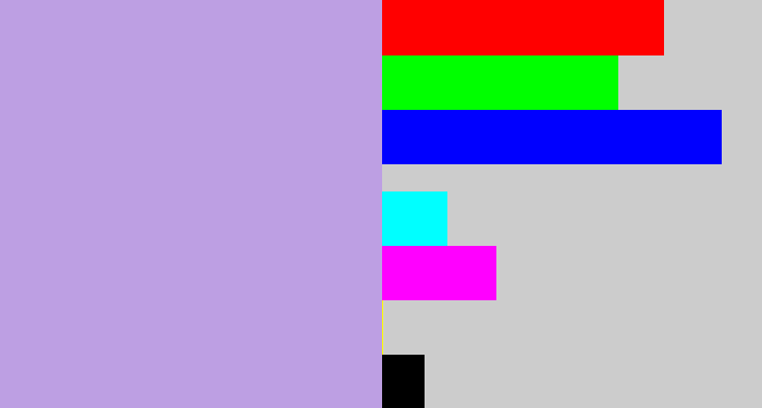 Hex color #bd9fe3 - lavender