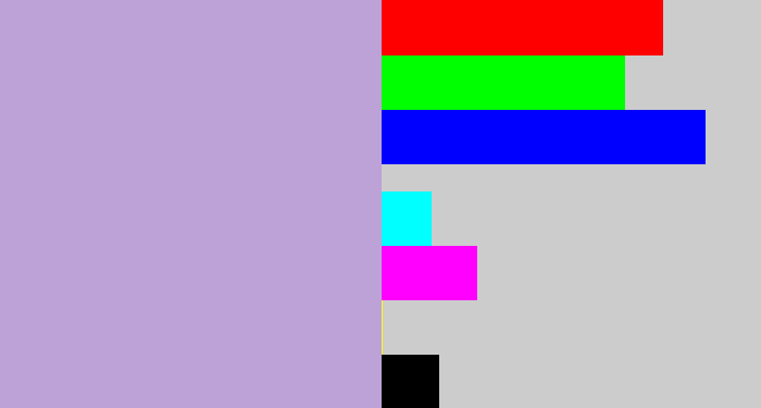 Hex color #bda2d8 - pale purple