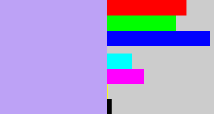 Hex color #bda2f6 - lavender