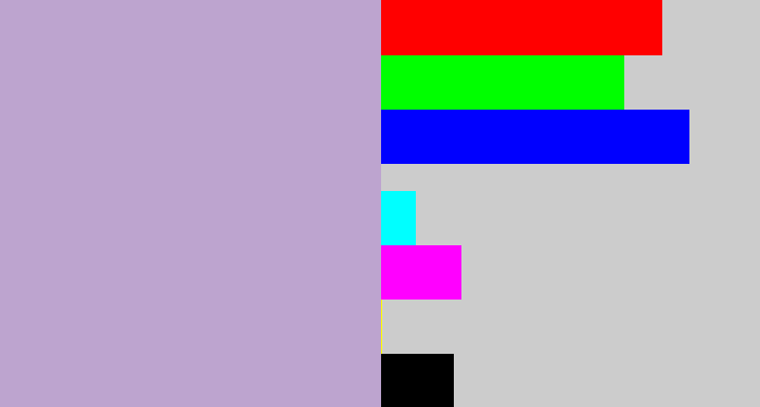 Hex color #bda4cf - pale purple