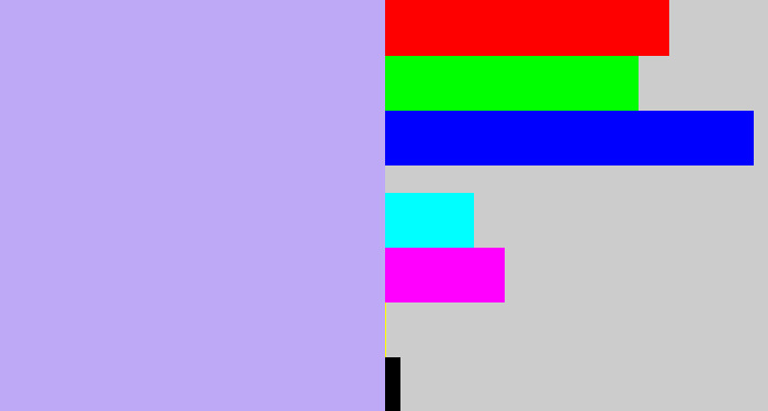 Hex color #bda9f6 - lavender