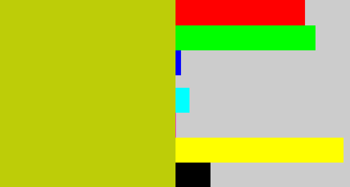 Hex color #bdcd08 - green/yellow