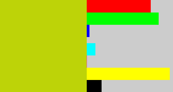 Hex color #bdd308 - green/yellow