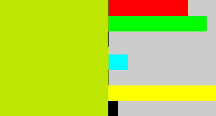 Hex color #bde700 - chartreuse