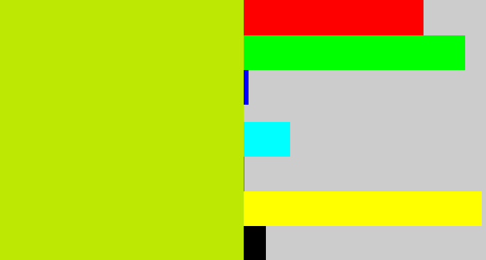 Hex color #bde804 - chartreuse