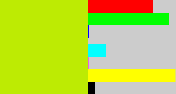 Hex color #bdeb03 - chartreuse