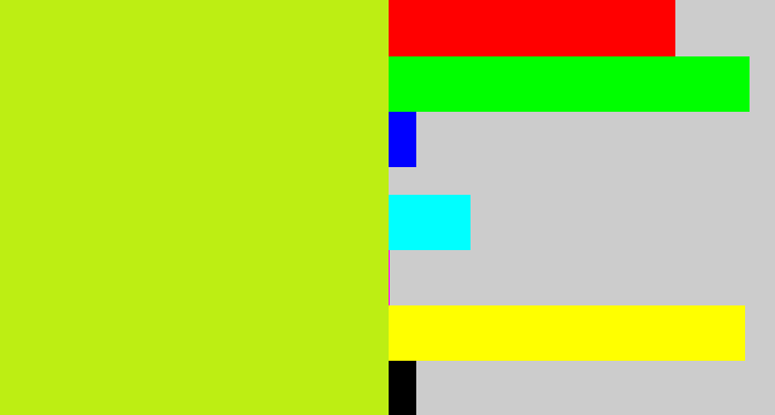Hex color #bdee13 - yellowgreen