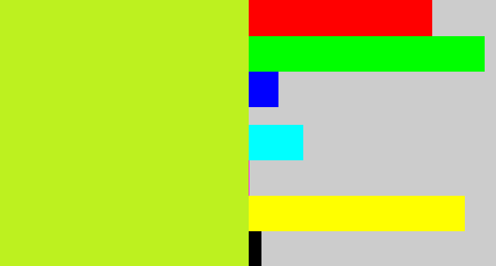 Hex color #bdf11f - yellowy green