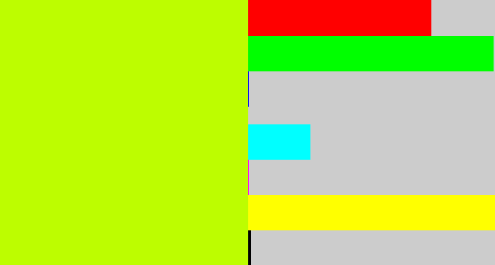 Hex color #bdfd00 - chartreuse
