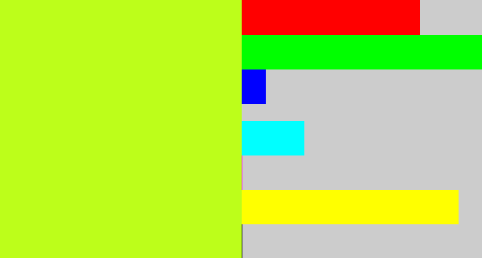 Hex color #bdfe1a - yellowgreen