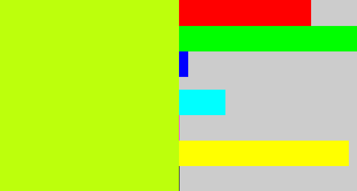 Hex color #bdff0c - yellowgreen