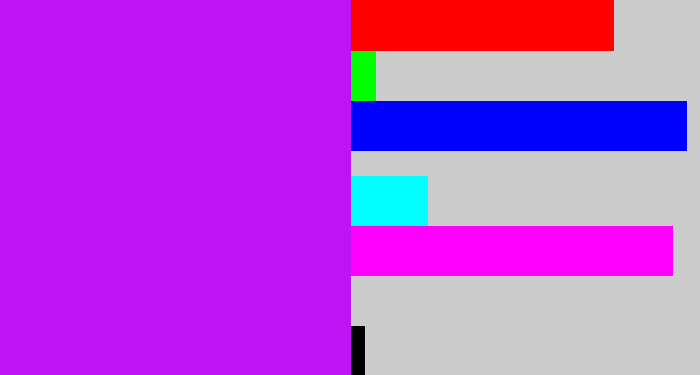 Hex color #be13f4 - neon purple