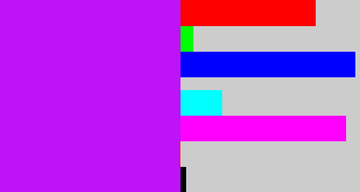 Hex color #be13f7 - neon purple