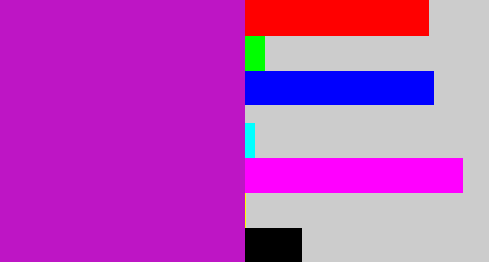 Hex color #be15c5 - barney