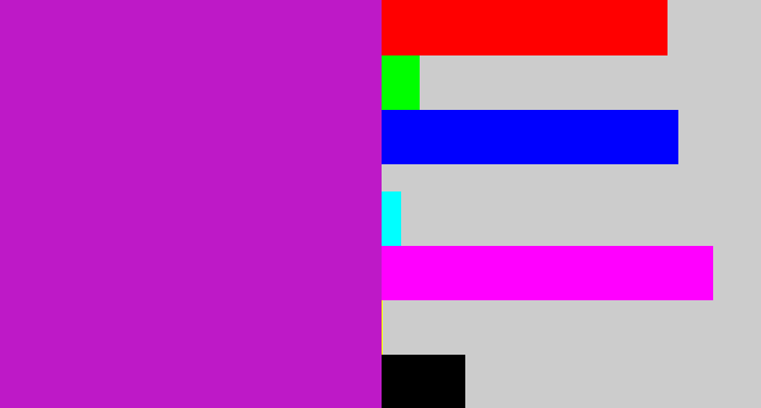 Hex color #be19c7 - barney