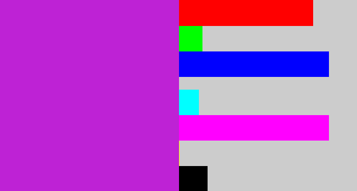 Hex color #be22d5 - purple/pink