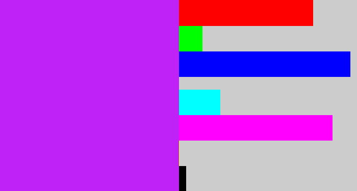 Hex color #be22f6 - neon purple
