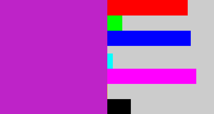 Hex color #be23c8 - barney