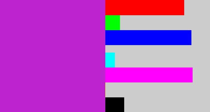 Hex color #be23d0 - purple/pink