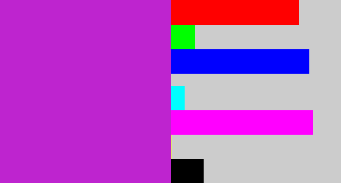 Hex color #be24cf - purple/pink
