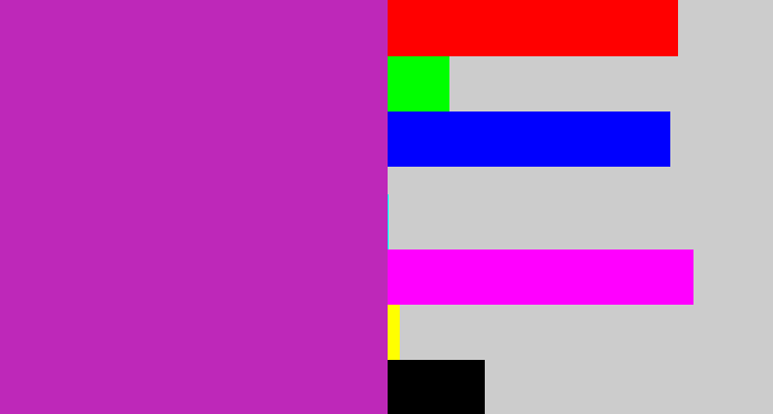 Hex color #be28b9 - barney