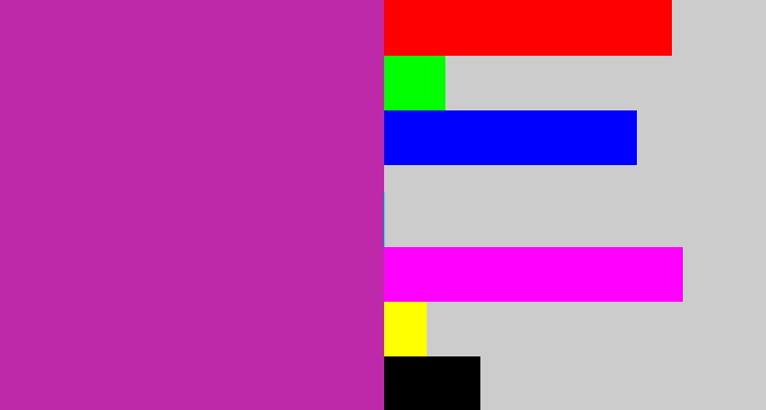 Hex color #be29a9 - barney