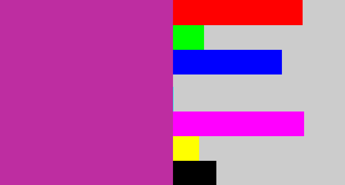 Hex color #be2da1 - purpley pink