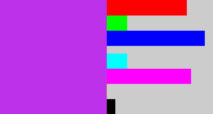 Hex color #be31ea - purple/pink