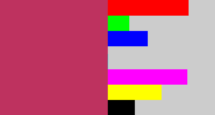 Hex color #be325f - dark pink