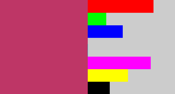 Hex color #be3666 - dark pink