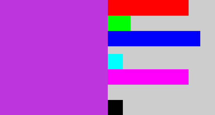 Hex color #be36dc - purple/pink