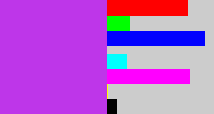 Hex color #be36e9 - purple/pink