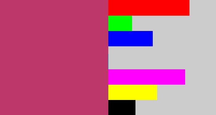Hex color #be3769 - dark pink