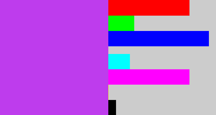 Hex color #be3ced - heliotrope