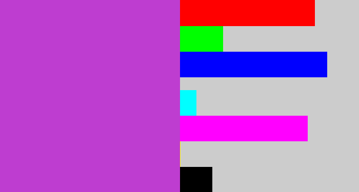 Hex color #be3dd0 - purpley pink