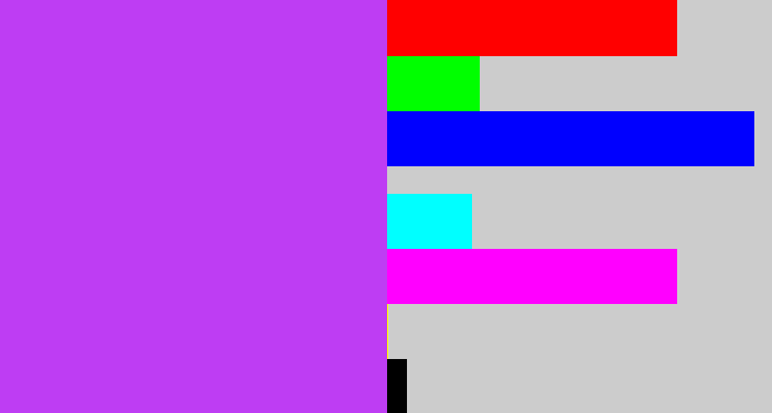 Hex color #be3df3 - heliotrope