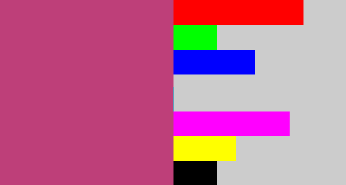 Hex color #be3f79 - dark pink
