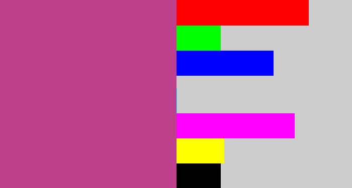 Hex color #be3f8b - darkish pink