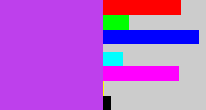 Hex color #be40ec - lightish purple