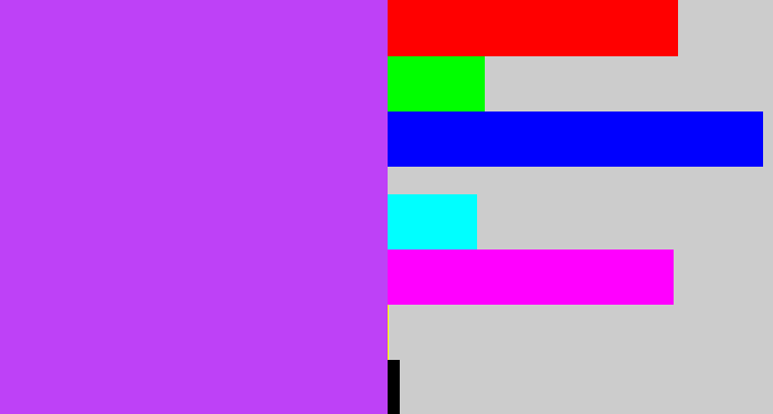 Hex color #be41f7 - heliotrope